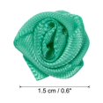 thumbnail image 2 of Unique Bargains Mini Satin Ribbon Roses Tiny Fabric Flowers Embellishments Rosettes Applique Turquoise 50 Pcs, 2 of 5