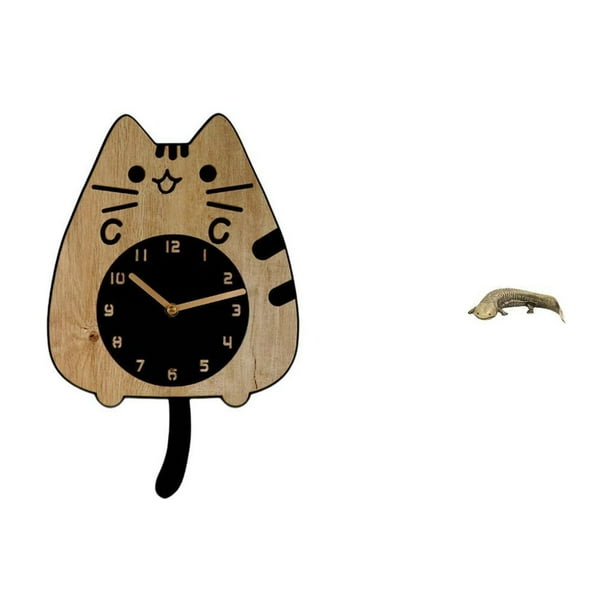 Reloj de pared,Reloj de pared decorativo con forma de gato para sala de estar silenciosa,Figura de salamandra,Figuras de salamandras de latón Figuras de salamandras,Miniatura de salamandra de