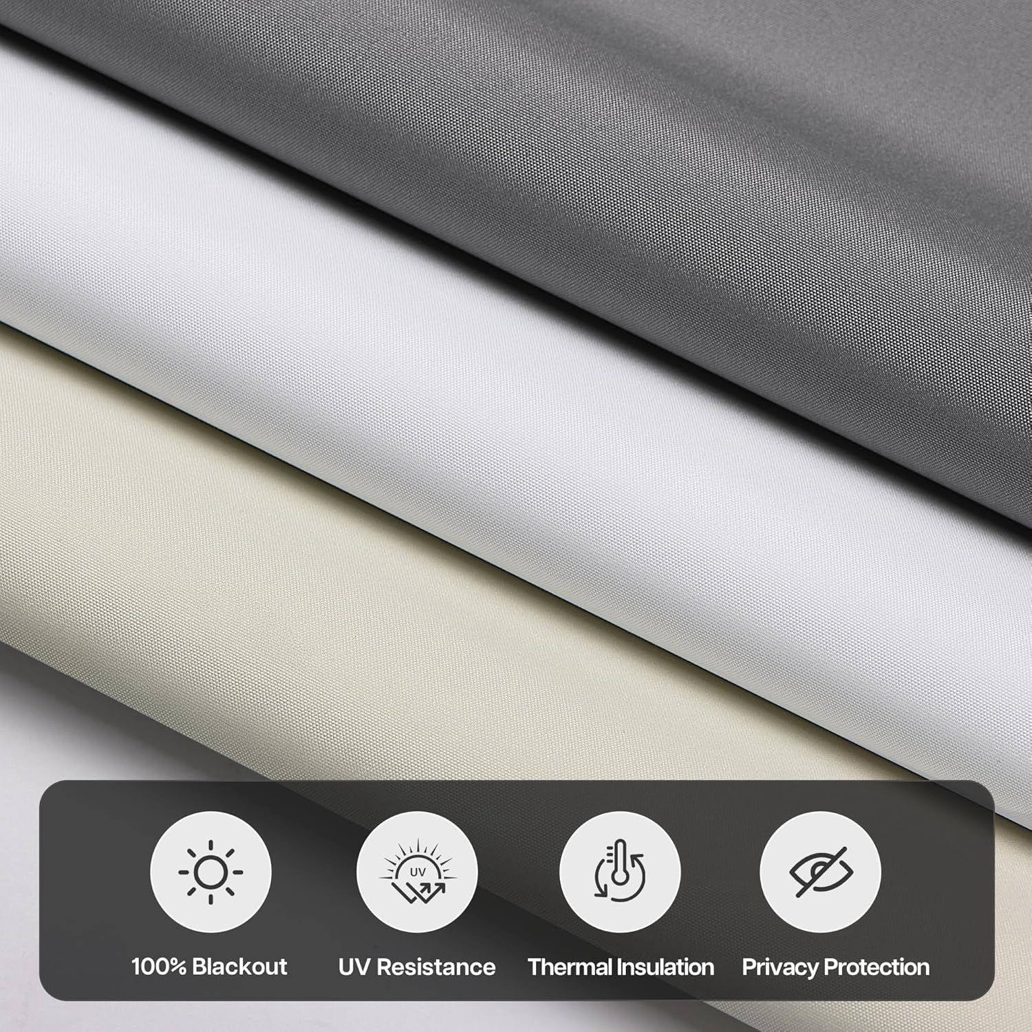 LazBlinds No Drill Blinds for Indoor Windows, Blackout Roller Shades, Cordless Window Blinds, Thermal Insulated Fabric UV Protection, for in Home and Office, 34.5" W x 72" H, White