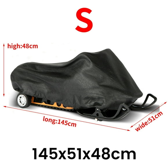 Snowmobile Cover Waterproof Dust Trailerable Sled Cover Anti-UV Winter Motorcycle Outdoor Black 145X51X48cm