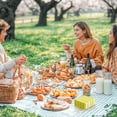 thumbnail image 6 of 120 Pcs Yellow Gingham Napkins, Scalloped Yellow Cocktail Napkins Dispoable Plaid Picnic Napkin for Birthday, Tea Party, 5 x 5 Inches, 6 of 14