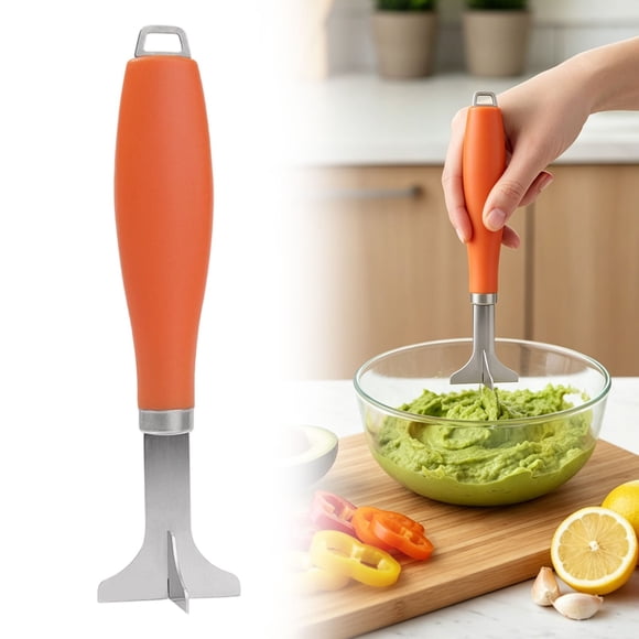 Stainless Meat Chopper, Ground Beef Masher & Hamburger Tool with Soft Grip Handle, Dishwasher Safe Meat Chopper