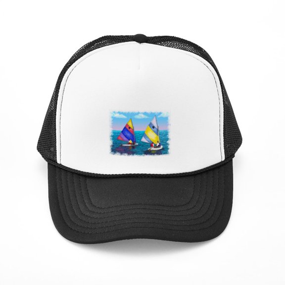 CafePress - Sunfish Sailboat - Adjustable Unisex Printed Trucker Hat with Mesh Back