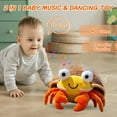 thumbnail image 7 of Crawling Crab Baby Toy, Musical Crawling Dancing Moving Walking Bouncing Learning Crab Tummy Time Toys Sensory Toddler Travel Toys for 1-3 Year Old Boy Girl, 7 of 7