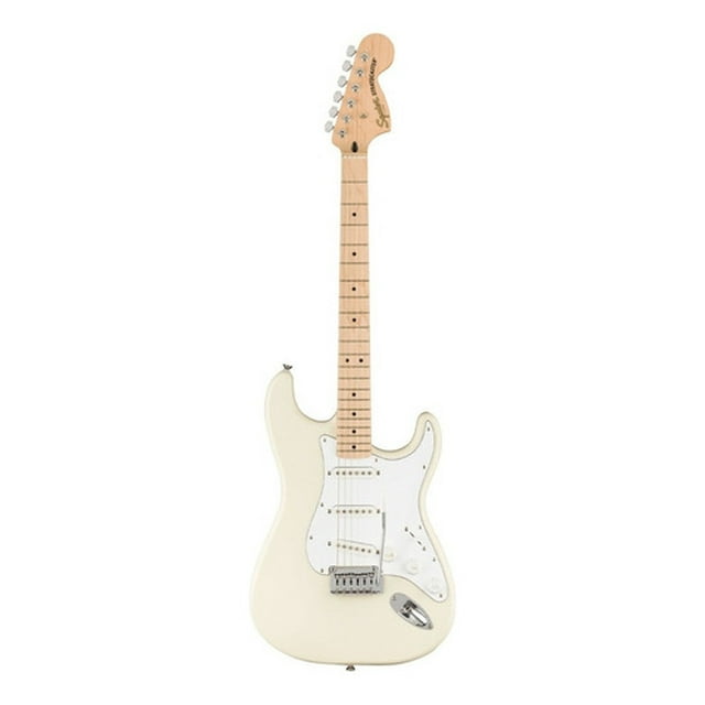 Guitarra Eléctrica Squier By Fender Affinity Series Stratocaster De Álamo Olympic White Brillante Con Diapasón De Arce