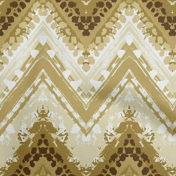 oneOone Cotton Cambric Olive Green Fabric Chevron Craft Projects Decor Fabric Printed By The Yard 42 Inch Wide