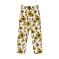 thumbnail image 6 of Uemuo Sunflowers and Bees Pattern Men's Wide Leg Palazzo Lounge Pants with Pockets Light Weight Loose Comfy Casual Pajama Pants-Medium, 6 of 9