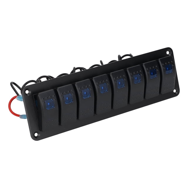 Panel de interruptores LED, interruptor basculante de 8 bandas, interruptor basculante marino, panel de interruptores de encendido y apagado optimizado para la excelencia