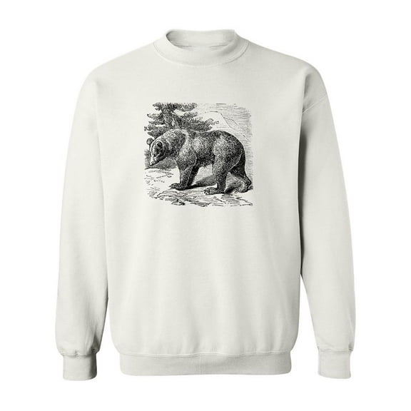 Cinnamon Bear Sketch Sweatshirt Men -Image by Shutterstock, Male 4X-Large