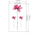 thumbnail image 4 of 1 Sheet Lotus Tattoo Sticker , Waterproof Long Lasting Temporary Tattoo, Colorful Wrist Neck Realistic Fake Tattoo, 4 of 4