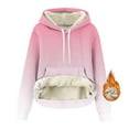thumbnail image 6 of Sherpa Fleece Lined Hoodies for Women Warm Winter Gradient Pullovers Long Sleeve Sweatshirts Casual Thermal Tops, 6 of 7