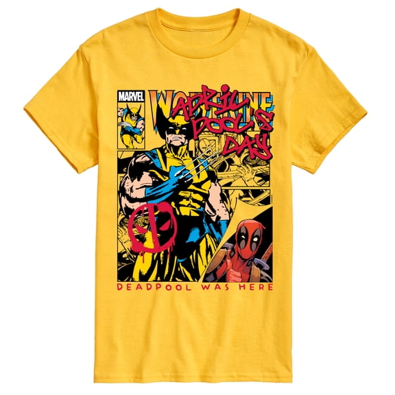 Marvel - Deadpool Wolverine April Pools Day Comic - Men's Short Sleeve Graphic T-Shirt
