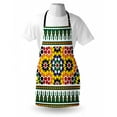 thumbnail image 3 of Moroccan Apron Vibrant Old Fashion Indie African Tribal Pattern with Eastern Influences Print, Unisex Kitchen Bib Apron with Adjustable Neck for Cooking Baking Gardening, Green Yellow, by Ambesonne, 3 of 3