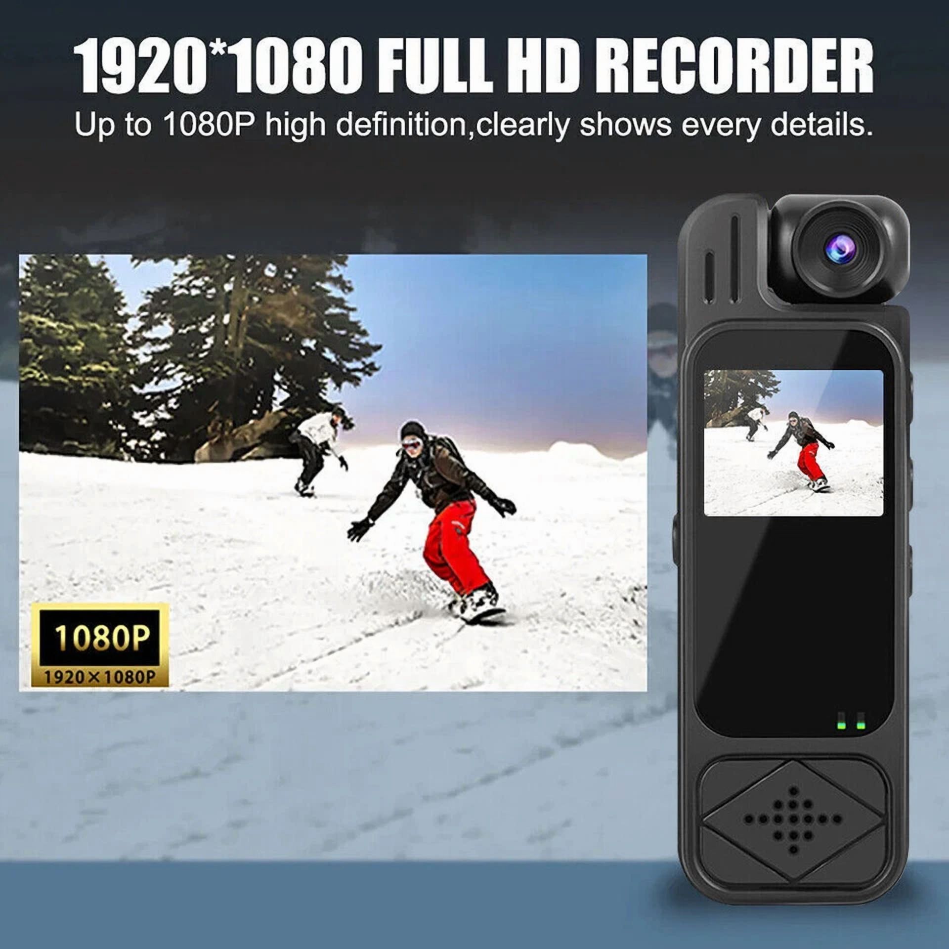 BUTTERFLY- 20 Hour 1080P Camcorder Mini Police Body Camera Hd 180° Video Dvr Ir Night Cam