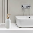 thumbnail image 4 of Simple Style Soap Dispenser Refillable ceramic emulsion bottle liquid organic soap dispenser - white, 4 of 5