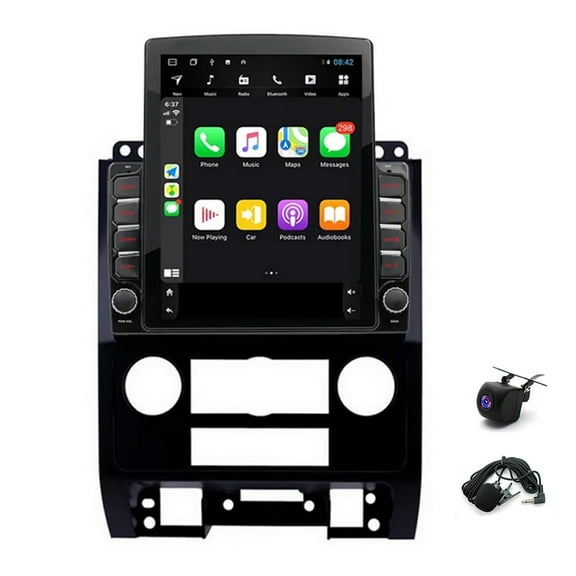 9.7Inch Car Stereo 2GB 32GB Android 15 for Ford Escape 2007-2012 Built-in CarPlay Android Auto GPS Bluetooth WiFi FM/RDS SWC AHD Backup Camera