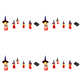 thumbnail image 1 of Sombreros Bruja Fantasma Colgantes Halloween Con Cadena Luces para Jardín () Naranja, 1 of 3