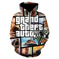 thumbnail image 4 of Sudadera con capucha para hombre y mujer con estampado 3D del juego GTA 5 Grand Theft Auto, estilo hip hop, de gran tamaño, ropa de calle, tops para niños, 4 of 5
