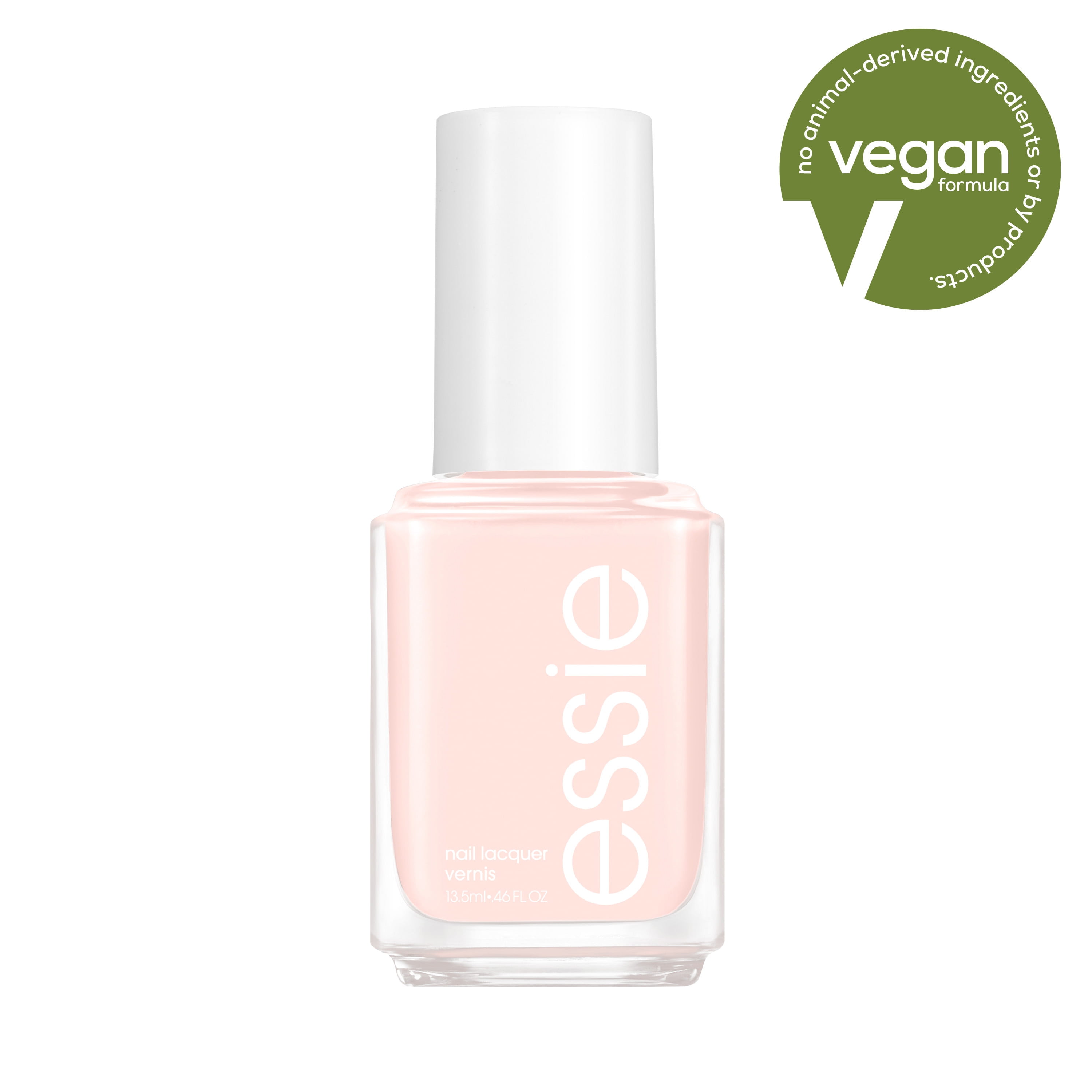 essie Salon Quality 8 Free Vegan Nail Polish, Sheer Pale Pink,  fl oz  Bottle 