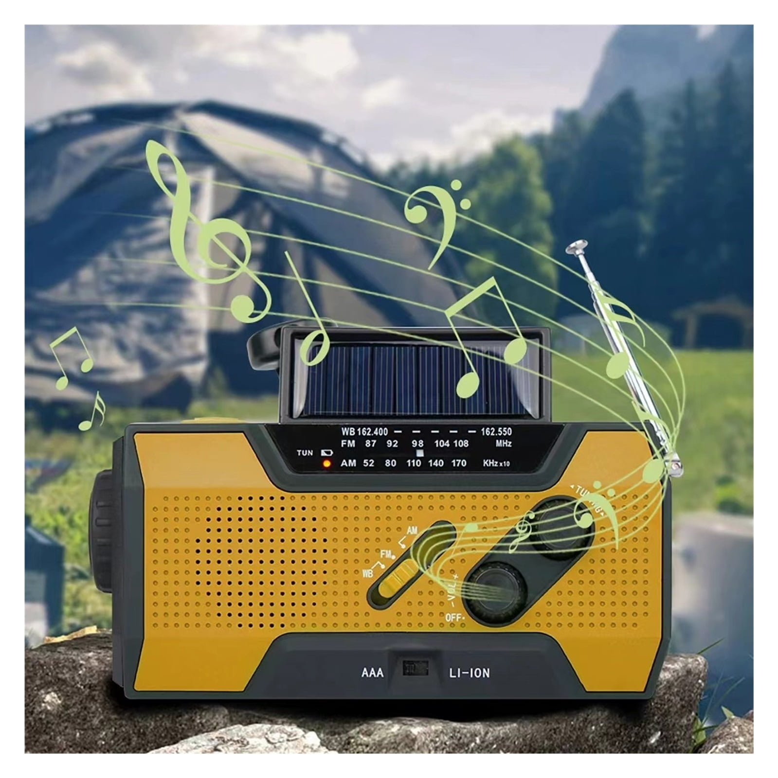 Multi-Function Weather Radio Solar Emergency Radio Outdoor Disaster Relief Radio Weather Radio ,Portable