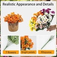 thumbnail image 4 of 10 Pcs Artificial Fall Flowers, Lifelike Fake Silk Mums, UV Resistant Artificial Flowers, Fake Daisy Bouquets, Waterproof Vibrant Floral Picks, Fake Flowers for Outdoor Porch Home Decor, 4 of 5