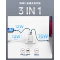 thumbnail image 6 of NOVOO 100W USB C Charger Block (GaN III), 3-Port Fast Foldable Compact Wall Charger for MacBook Pro/Air, Dell XPS 13, iPad Pro, Galaxy S24/S23, iPhone 16/15 Pro and More, 6 of 12