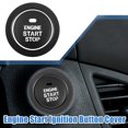 thumbnail image 2 of Unique Bargains Engine Start Stop Ignition Button Trim Sticker for Hyundai Sonata 2011-2014 Aluminum Alloy Black, 2 of 6