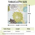 thumbnail image 2 of Green and Blue Pioneer Flower Pattern Square Fitted Tablecloth with Elastic Edge,Square Table Cover,Washable Elastic Table Cover for Home Kitchen Party Decor 34"x34", 2 of 6