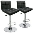 thumbnail image 3 of Leopard Upholstered Adjustable Swivel Kitchen Dining Counter Bar stool, Black, 3 of 5