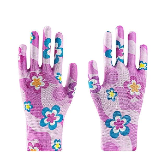 Gardening Gloves Rubber Coated | Breathable Abrasion Resistant Washable Grip | Multi-Purpose Outdoor Work | 12 Pairs | Assorted Colors | 9.1x3.15 in | Garden, Planting, Weeding, Picking