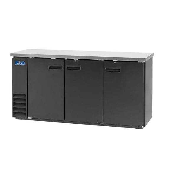 Arctic Air ABB72, Back Bar Refrigerator, three-section, Interior LED Lighting, NSF Certified