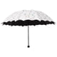thumbnail image 5 of Paraguas plegable resistente a la intemperie, a la lluvia, al sol y a la lluvia, paraguas portátil para la lluvia Beige Blanco, 5 of 9