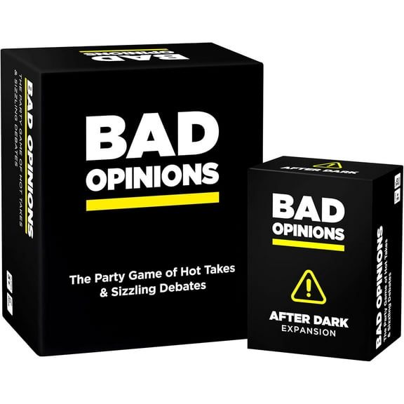 BAD OPINIONS Party Game + After Dark Expansion Set - The Hilarious Adult Card Game of Hot Takes & Sizzling Debates - Perfect for Fun Parties and Board Games Night with Your Friends