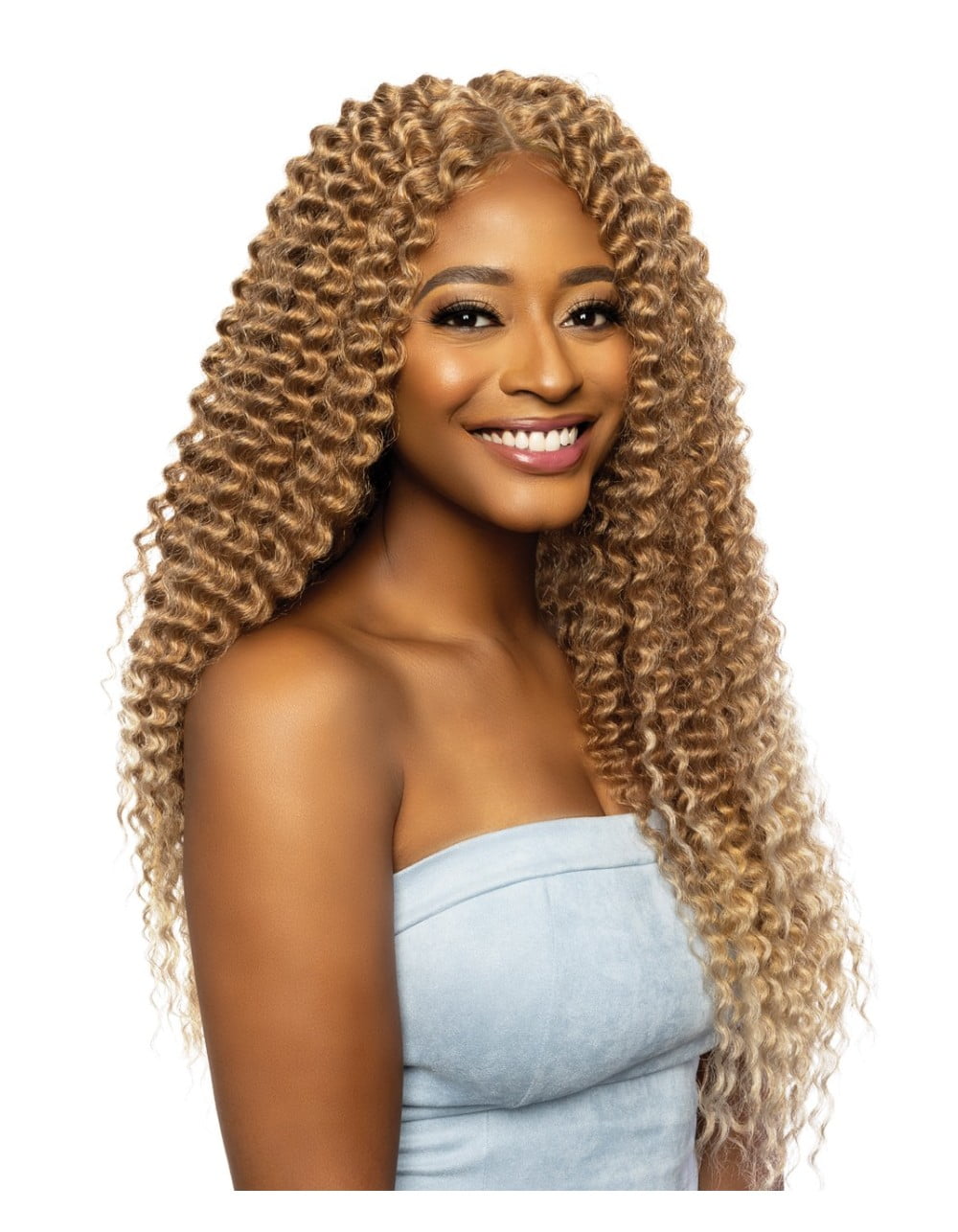 Mane Concept Brown Sugar Human Hair Blend 4" Deep Part HD Clear Lace Wig - BSHC294 BUTTERFLY (1B)