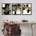 thumbnail image 2 of Stupell Industries Bold Black Brushstrokes with Gold Abstract Painting Black Floater Framed Canvas Art Print Wall Art, 25 x 31, Set of 3, 2 of 9
