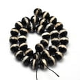 thumbnail image 2 of Tibetan Style Striped Pattern dZi Beads Strands Faceted Natural Agate Round Beads Black 8mm Hole: 1mm about 46pcs/strand 15.4 inch, 2 of 2