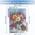 thumbnail image 2 of Kit de pintura de diamante 5D (30 x 40 cm), kit completo de pintura de diamante, punto de cruz, pedrería y flores, pintura por número para decoración de pared, sala de estar, dormitorio, oficina., 2 of 5