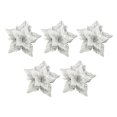 thumbnail image 2 of POINTERTECK 5Pcs Artificial Christmas Flower Multi-layer Leaves No Odor Plastic Beautiful Garlands Simulation Flower for Office, 2 of 9
