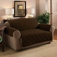 thumbnail image 4 of Innovative Textile Solutions 1-Piece Faux Suede Loveseat Furniture Cover Slipcover, Sage, 4 of 4