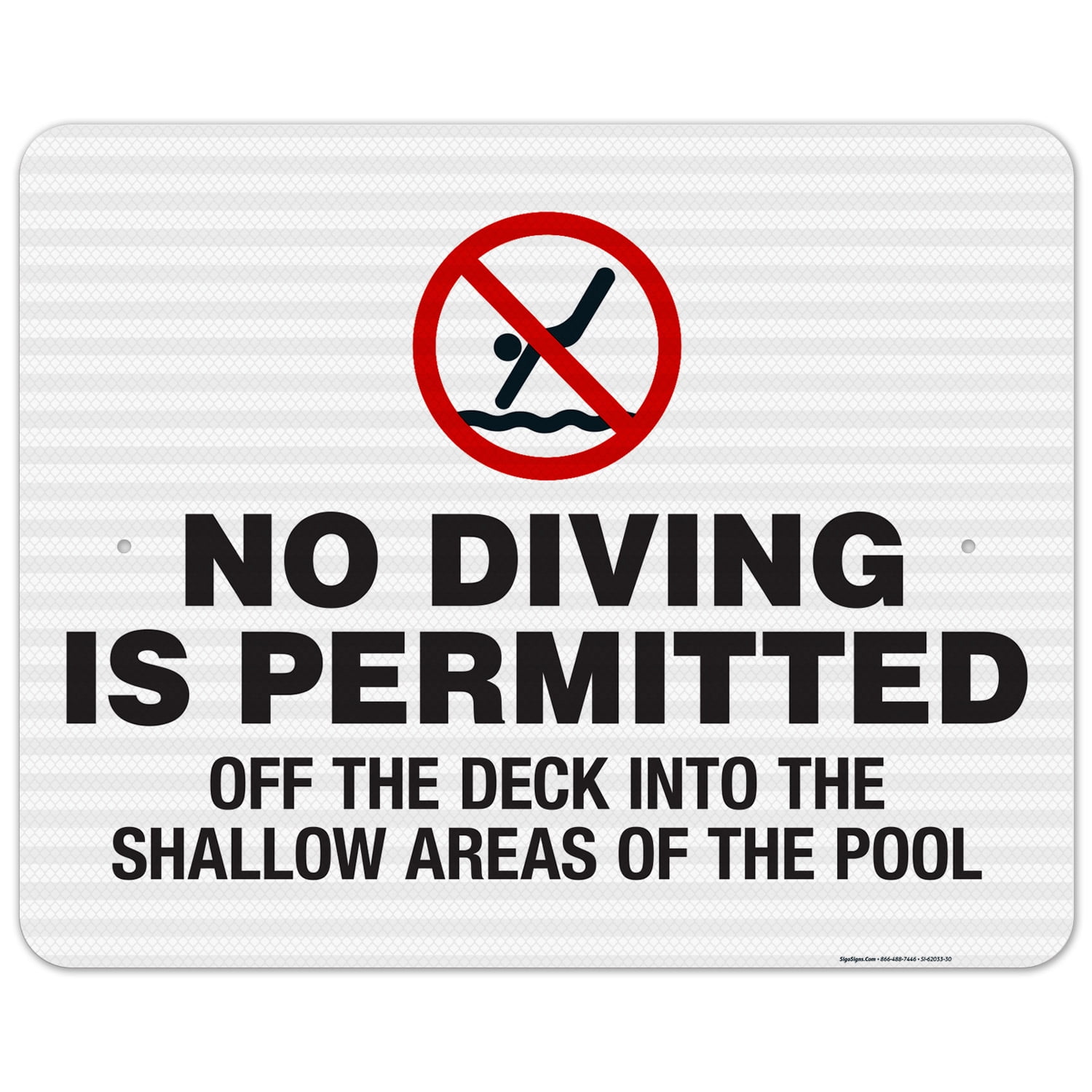 Diving Code Pool Connecticut No Diving Sign, Complies With State Of Connecticut Pool ...