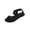 Black, variant on Summer Womens Sandals Flat Sandals with Elastic Straps,Open Toe Slip-On Shoes