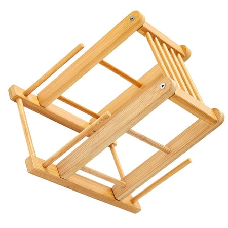 

OUNONA 1pc Kitchen Cutter Slicing Rack Household Pot Lid Cutting Board Wooden Shelf