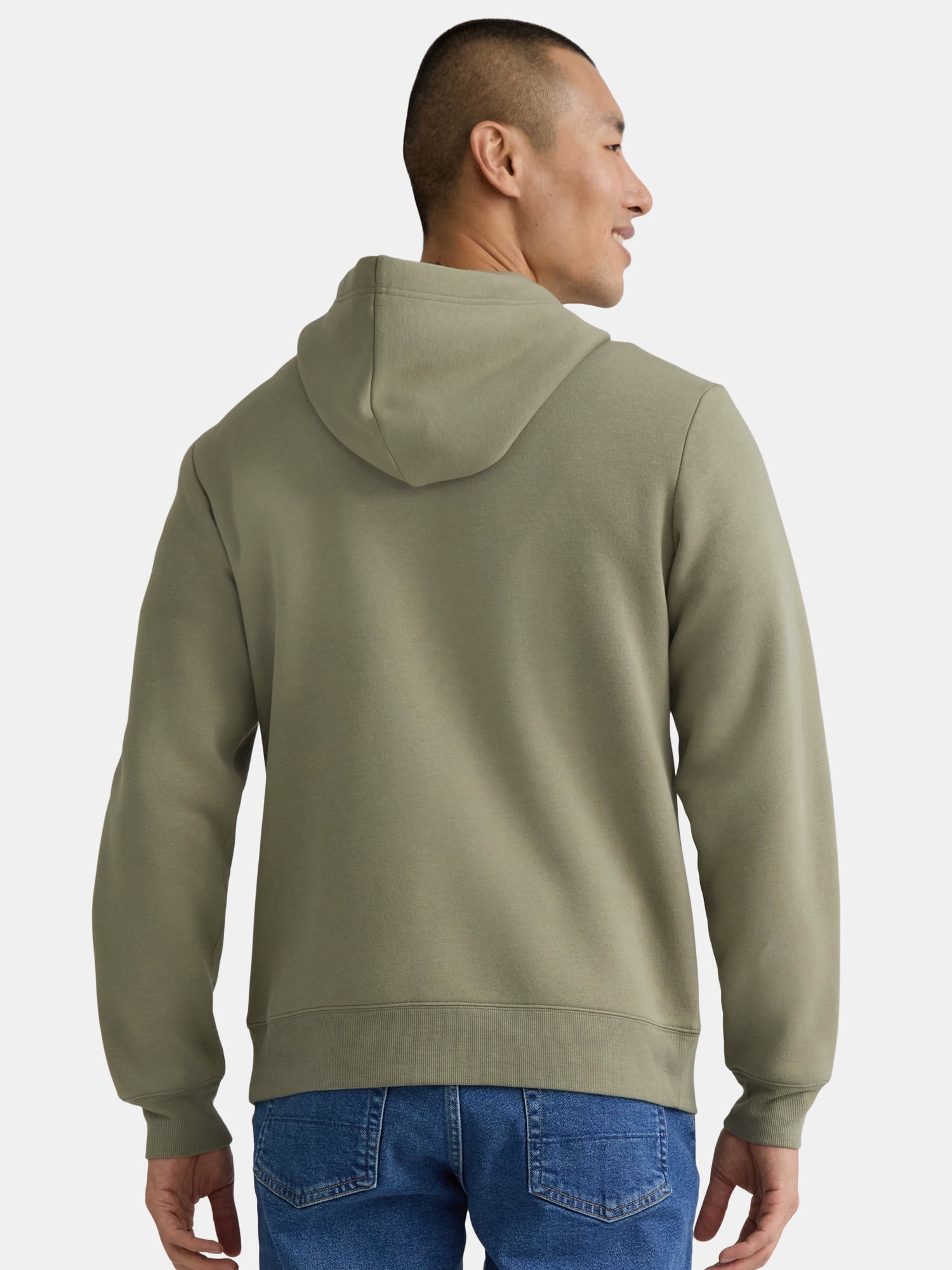 Athletic Works Men's and Big Men's Zip Up Fleece Hoodie Sweatshirt, Sizes S-5XLT