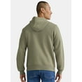 thumbnail image 3 of Athletic Works Men's and Big Men's Fleece Zip Hoodie Sweatshirt, Size S-5XLT, 3 of 5