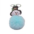 2PCS Keychains Christmas Fluffy Pom Keychain Snowman Keychains Pendant