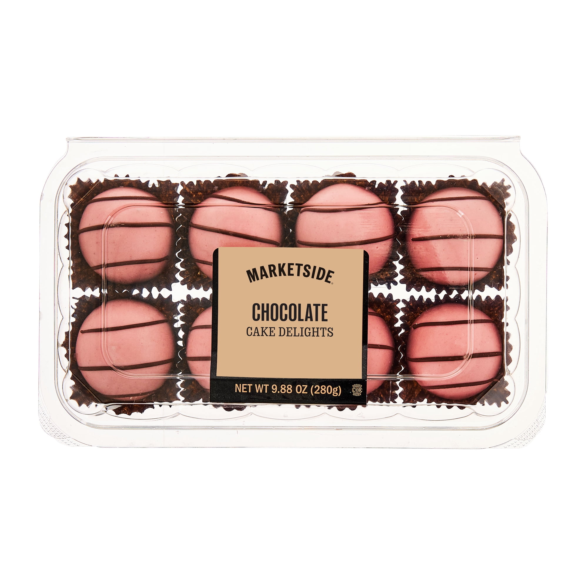 Marketside Chocolate Cake Balls with Pink Coating, 9.88 oz, 8 Count