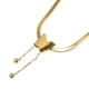 thumbnail image 5 of Collar con colgante Vocoste, colgante de mariposa, cadena de serpiente, gargantilla, collar para mujer y niña, tono dorado, 5 of 6