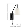 thumbnail image 6 of Matte Black Owen Adjustable Wall Sconce, 6 of 6