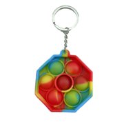 Angle View: Simple Dimple Toy, Mini Fidget Toys Stress Relief Hand Toys for Kids Adults, Keychain Bubble Pop Desk Toy Easily Attaches to Keys Backpack