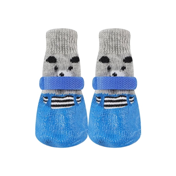Methold 2 pares de calcetines pequeños para mascotas Animal transpirable elástico impermeable calcetín para botas caminar senderismo zapato portátil Suministros para perros Azul METRO Methold PT004541-05